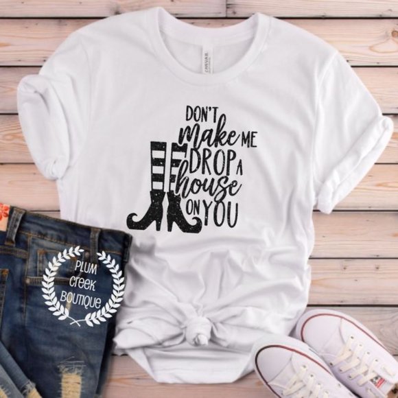 Plum Creek Boutique Tops - Drop House Halloween Tshirt White NEW NWT